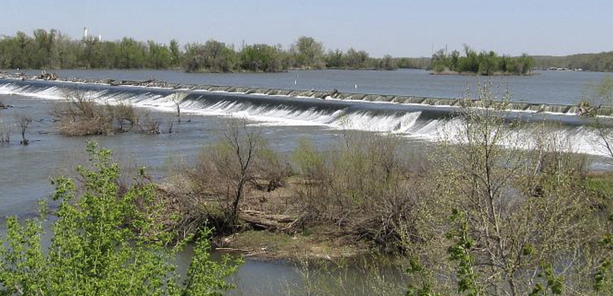 Empire Dam Waterfalls in Riverton