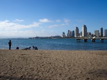 Coronado Island Beach San Diego Skyline California