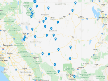 Nevada Hot Springs Map