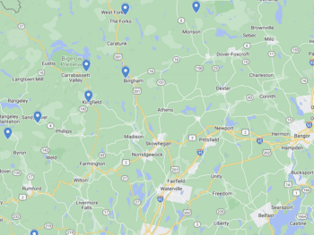 Maine Waterfalls Map