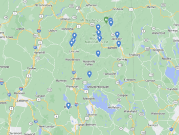 New Hampshire Waterfalls Map
