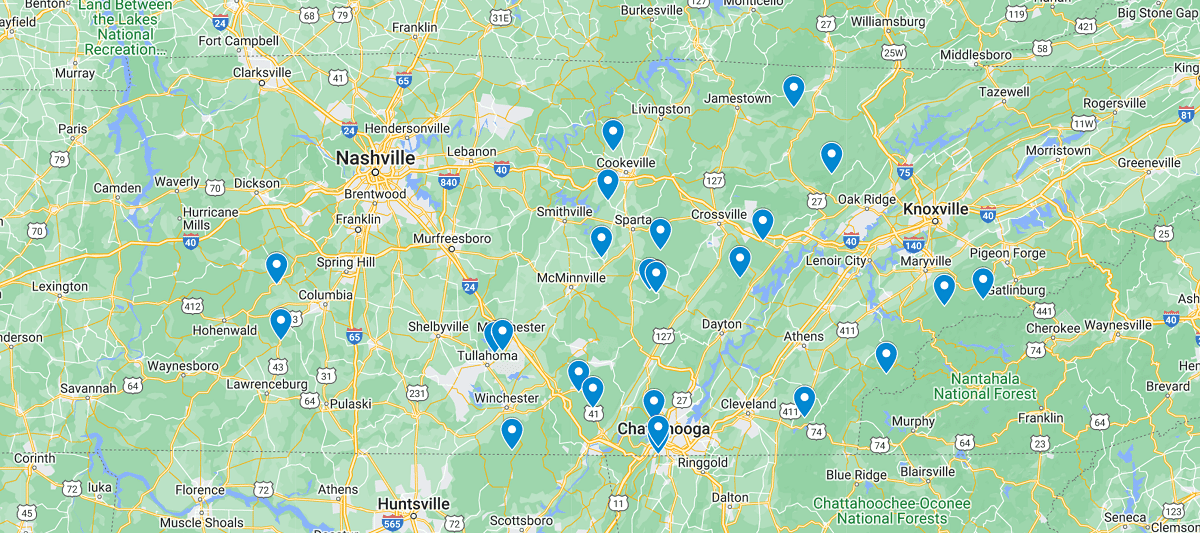 Tennessee Waterfalls Map A Guide - Tennessee Waterfalls Map 1200x533