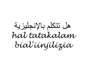 Do You Speak English in Arabic